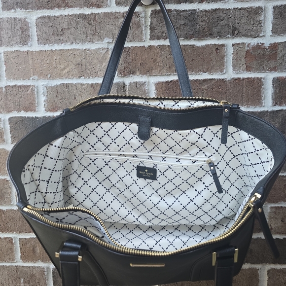 Kate Spade Black Leather Tote - Picture 5 of 14